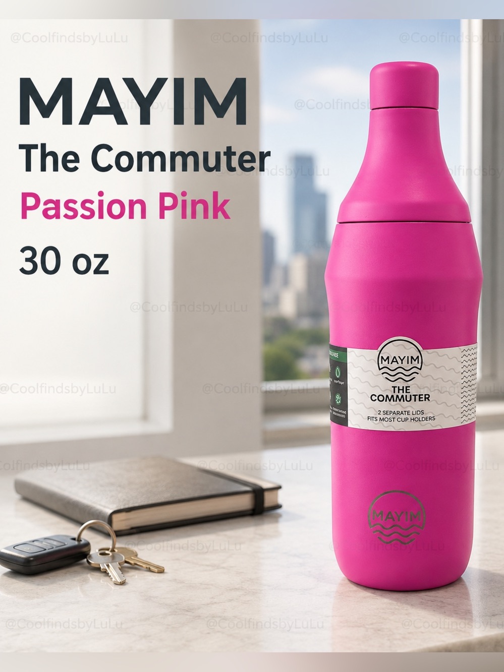 MAYIM The Commuter 30 oz Bottle – Passion Pink